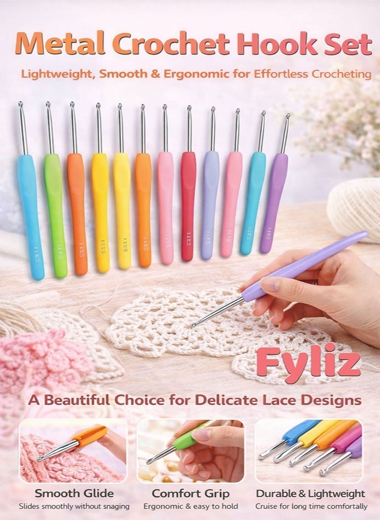 Fyliz Crochet kit, 59 pieces, Multicolor - Image 3